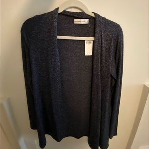 NWT Abercrombie & Fitch M navy cardigan sweater